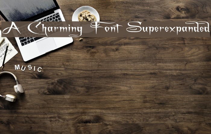 A Charming Font Superexpanded Font examples