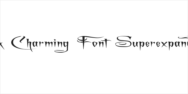 A Charming Font Superexpanded Logo