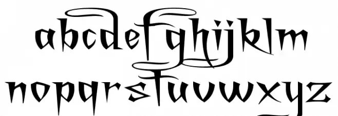 A Charming Font Superexpanded Schriftart Kleinbuchstaben