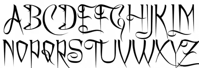 A Charming Font फ़ॉन्ट अपरकेस