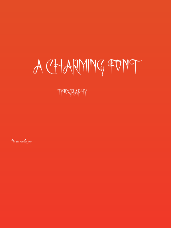 A Charming Font Poster