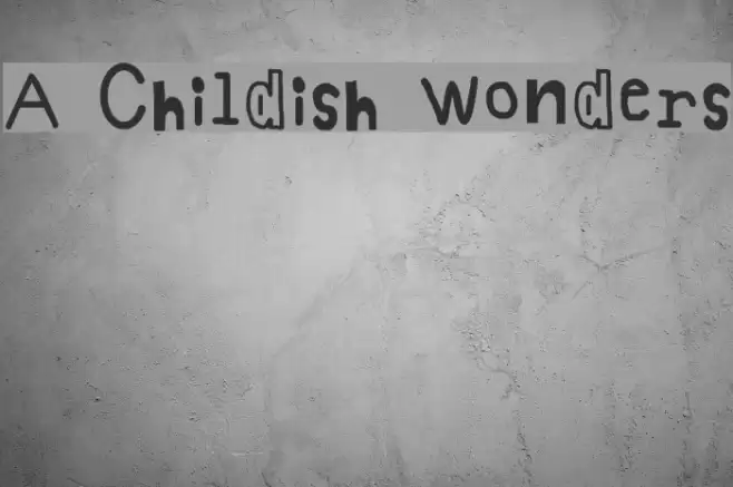 A Childish Wonders フォント examples