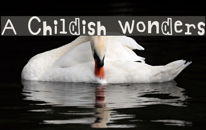 A Childish Wonders Font examples
