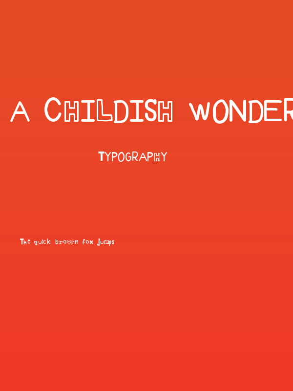 A Childish Wonders Poster