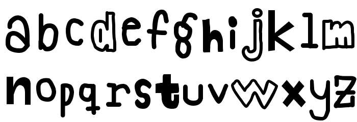 A Childish Wonders Font LOWERCASE