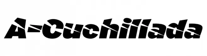 A-Cuchillada  font caratteri gratis
