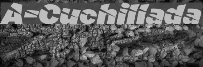 A-Cuchillada Font examples