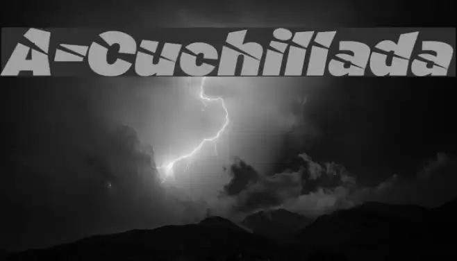 A-Cuchillada Font examples
