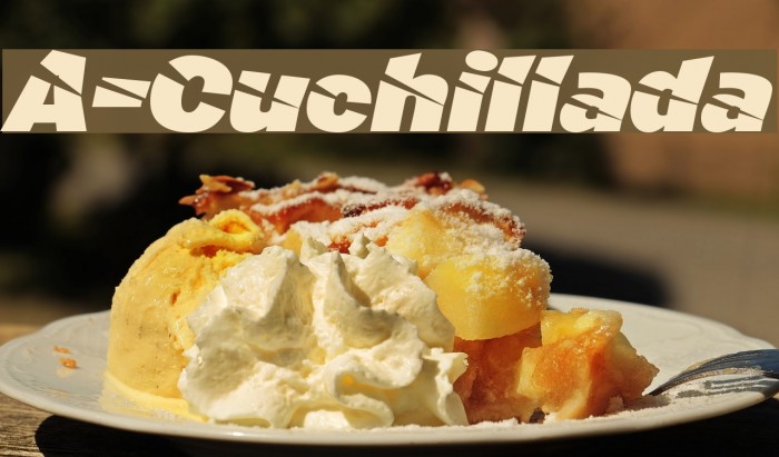 A-Cuchillada Шрифта examples