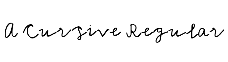 A Cursive Regular Font