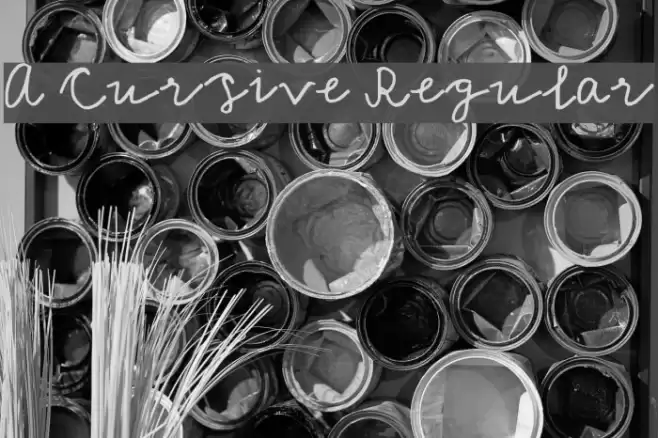 A Cursive Regular Font examples