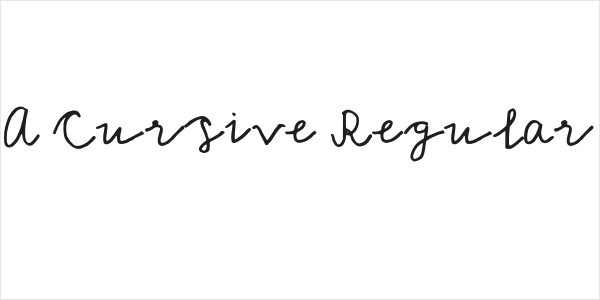 A Cursive Regular Logo