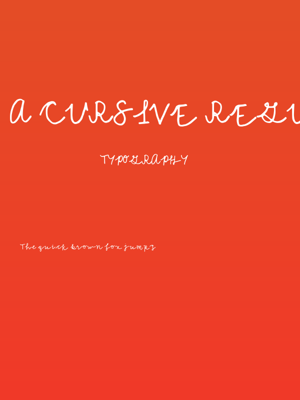 A Cursive Regular Poster