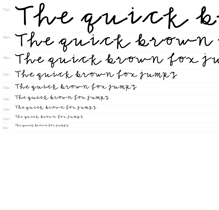 A Cursive Regular Waterfall