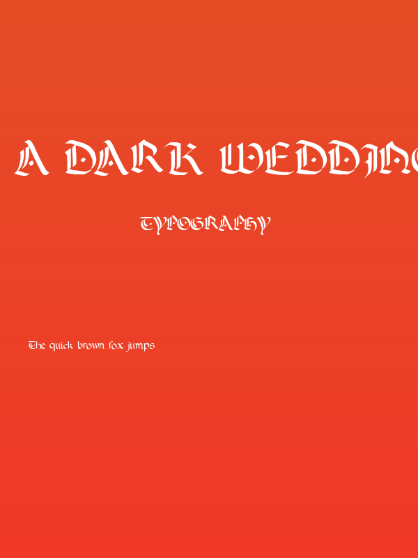 A Dark Wedding Poster