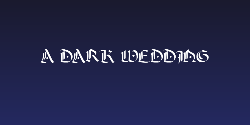 A Dark Wedding Social Header