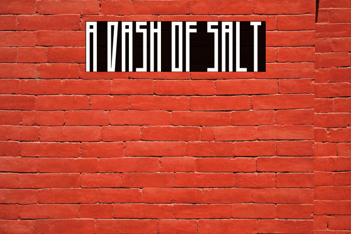 A Dash of Salt Font examples