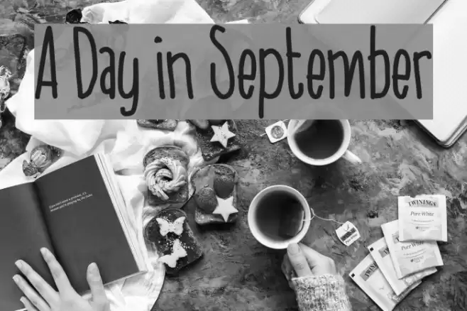 A Day in September फ़ॉन्ट examples