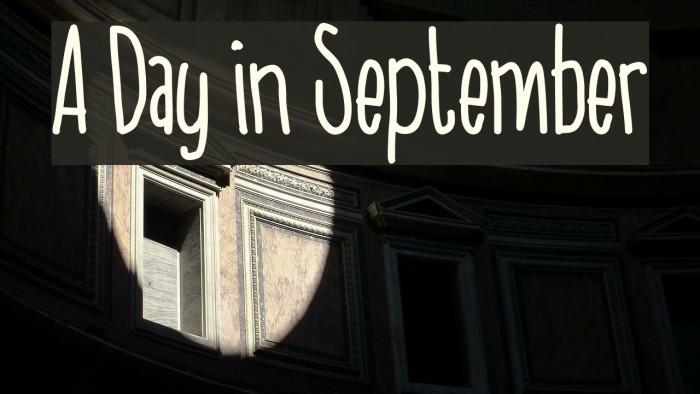 A Day in September Font examples