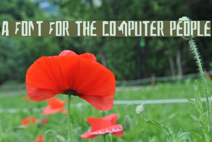 A Font For The Computer People Font examples