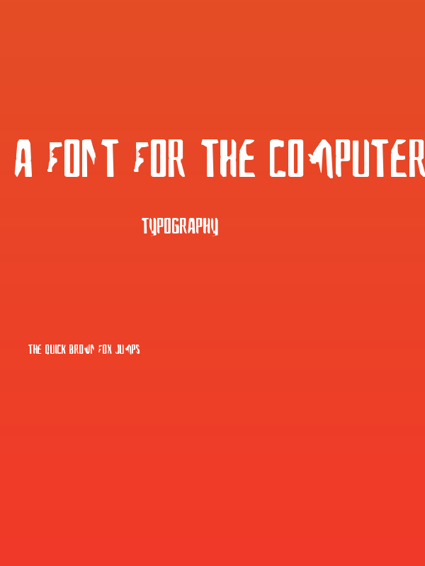 A Font For The Computer People Poster