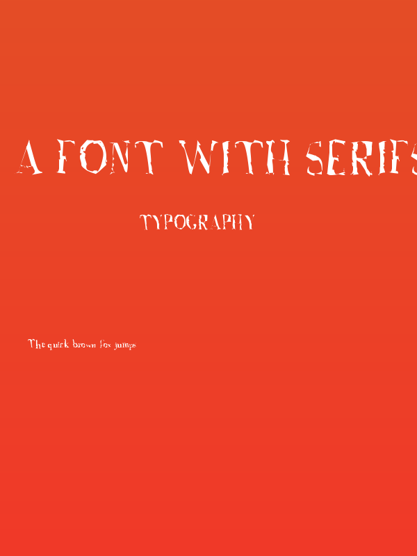 A Font with Serifs. Disordered Poster