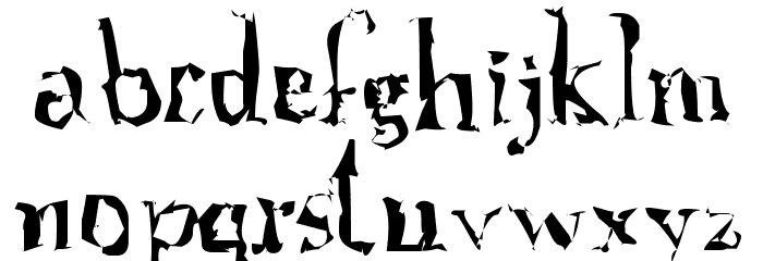 A Font with Serifs. Disordered Fonte MINÚSCULAS