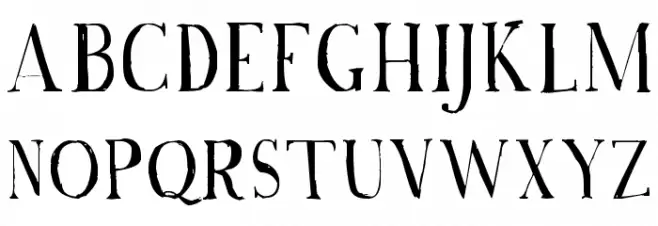 A Font with Serifs フォント 大文字
