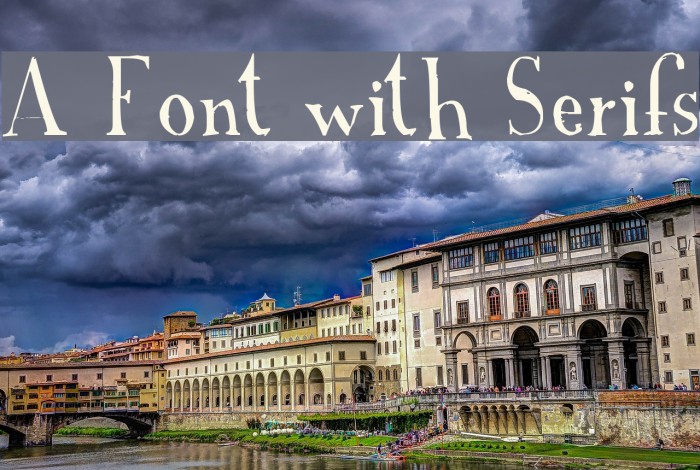 A Font with Serifs Font examples
