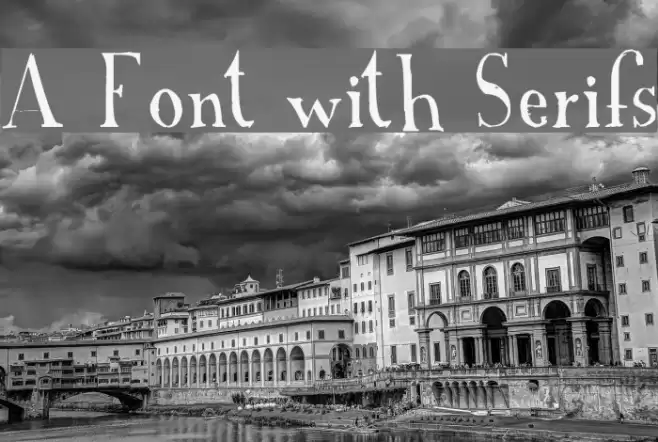 A Font with Serifs Schriftart examples