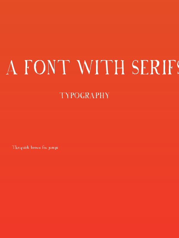 A Font with Serifs Poster