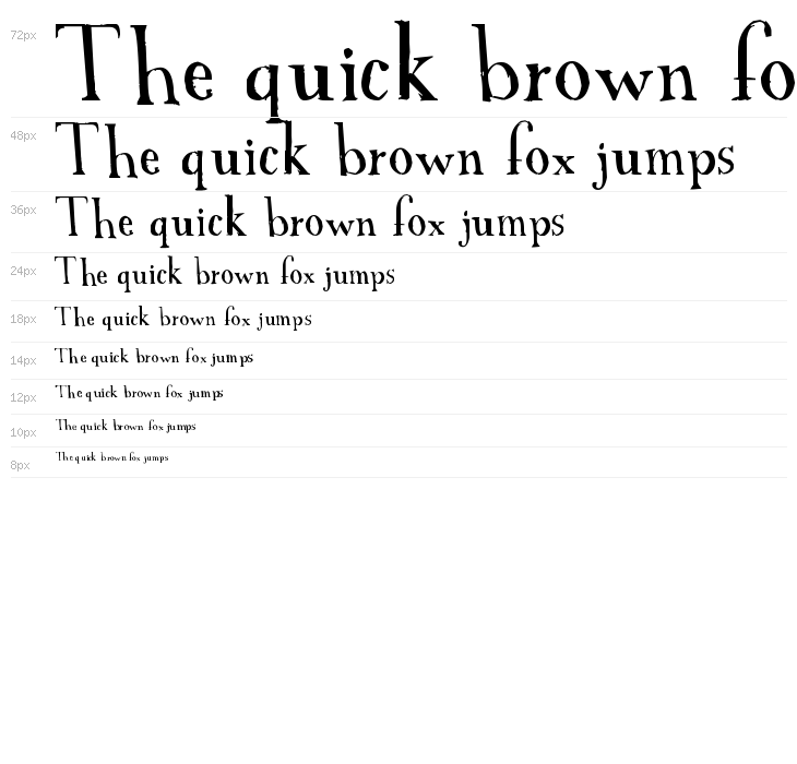 A Font with Serifs Waterfall