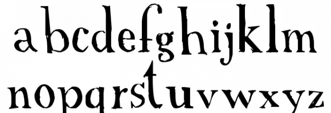 A Font with Serifs Fuentes MINÚSCULAS