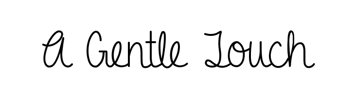 A Gentle Touch Font