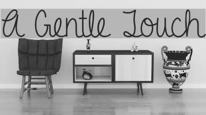 A Gentle Touch Font examples