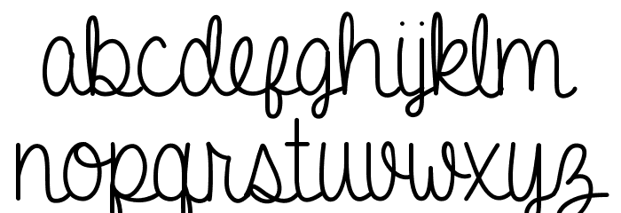 A Gentle Touch Font LOWERCASE