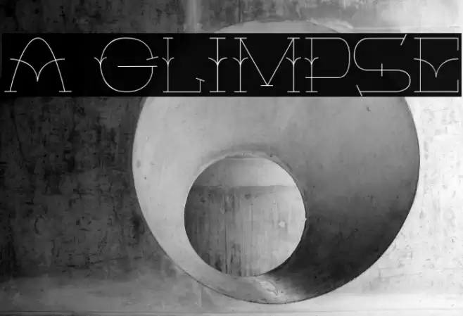 A Glimpse Font examples