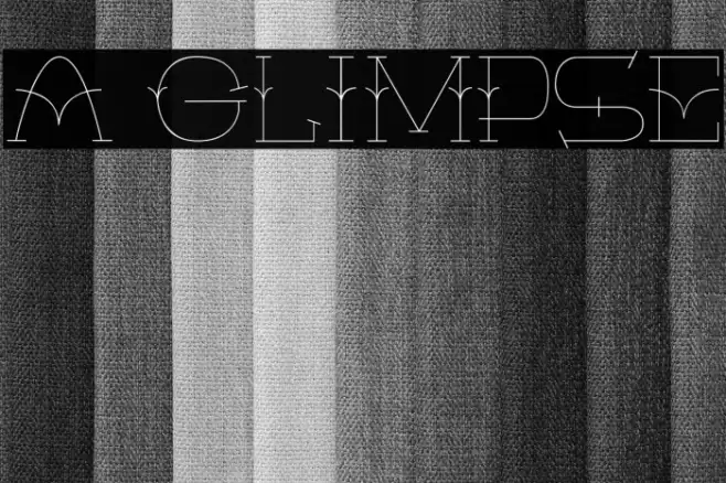 A Glimpse Font examples