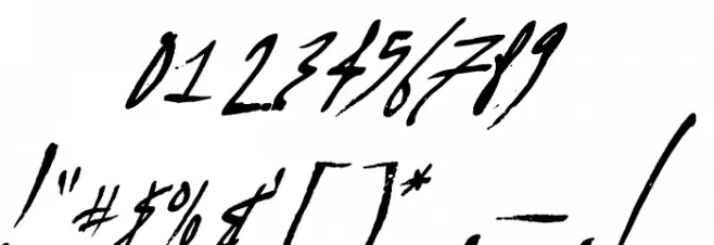 A Glitch In Time Font OTHER CHARS