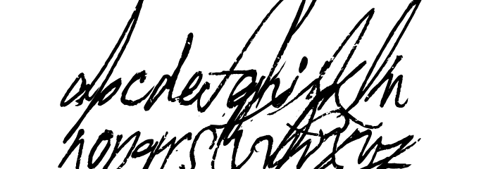 A Glitch In Time Font LOWERCASE
