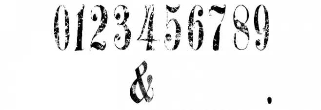 A Gothique Time  Font OTHER CHARS