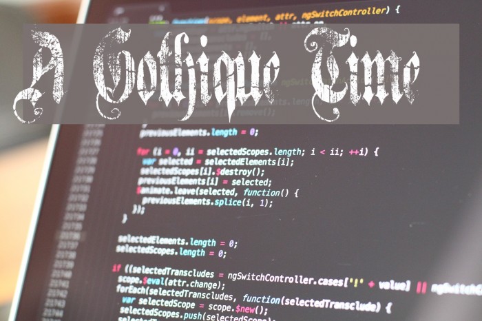 A Gothique Time لخطوط تنزيل examples