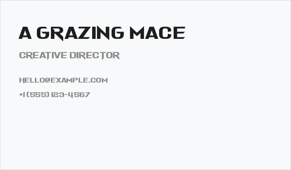 A Grazing Mace Business Card