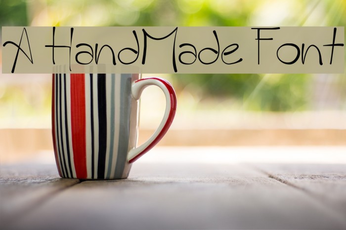 A HandMade Font Font examples