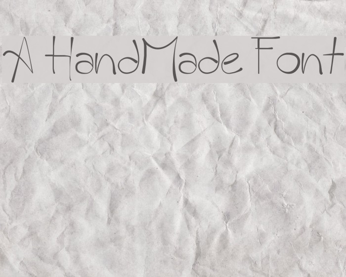 A HandMade Font Font examples