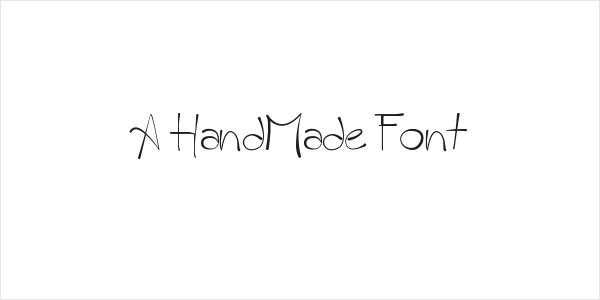 A HandMade Font Logo