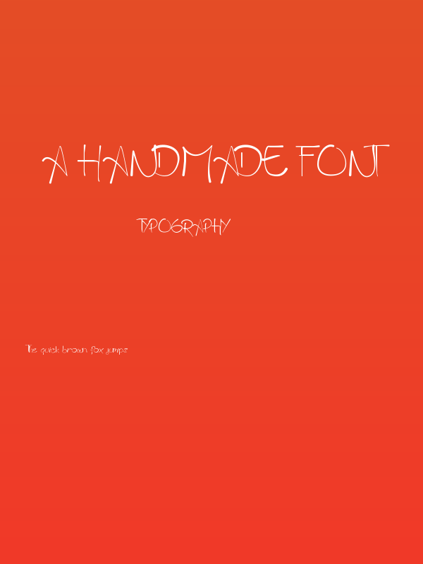 A HandMade Font Poster