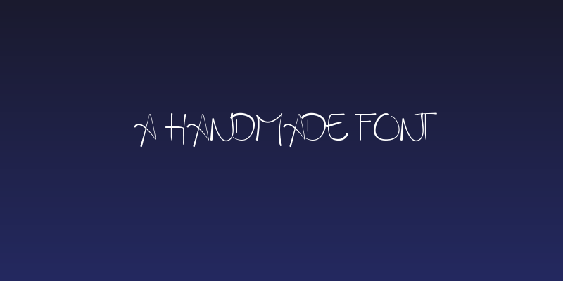 A HandMade Font Social Header