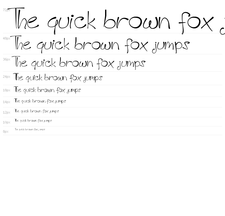 A HandMade Font Waterfall