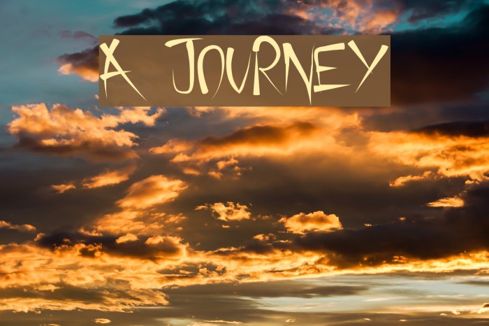 A Journey フォント examples